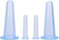 BWESOO 4Pcs Massage Cupping Set Silicone Mini Facial Cups Face Massager Helper Skin Care Neck Back Eyes Massaging Cup Safe to Use, Don't Worry About Burns Health Care Products (Blue)