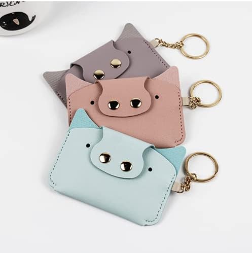 Birth Control Pill Case/Wallet PU Leather Medicine Holder Cute with Keychain(Pink)