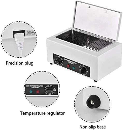 300W Heat Sterilizer NV-210 w/Timer Disinfection Box Manicure Pedicure SPA Salon Equipment for Sundry Beauty Hair Nail Metal Tools