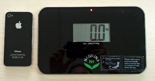 NewlineNY Auto Step On Super Mini Travel Bathroom Scale, 5.25" x 8.5" SBB0638SM: Black