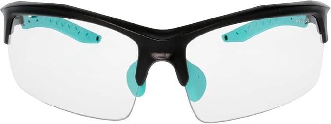 Walker's Unisex Teal Impact Resistant Sport Glasses | Durable Non-Slip Rubberized Frame UV Protection Shooting Outdoor Sports Glasses w/ Clear Lenses