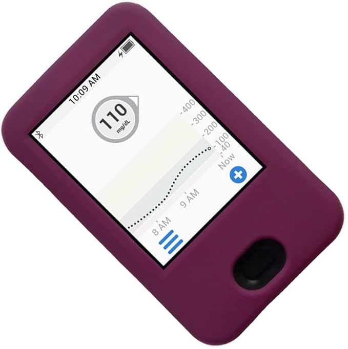 New Premium Silicone Case for Dexcom G6 Mobile CGM (Continuous Glucose Monitoring) (Purple)