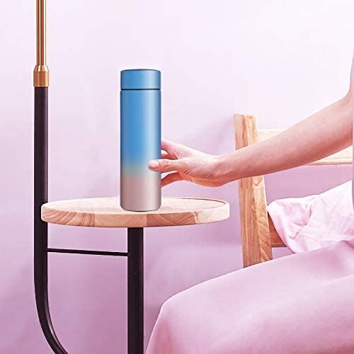 QiCheng&LYS Coffee Cup,Tea Infuser Bottle,Smart Sports Water Bottle with LED Temperature Display,17 OZ Vacuum-Insulated Stainless-Steel Water Bottle (Blue gradient)