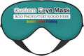 Custom Eye Mask,Add Your Image Text Personalized Sleep Shade Soft Blindfold Eyemask Blackout Eye Cover with Adjustable Strap for Sleep,Travel,Nap Tropical Blue