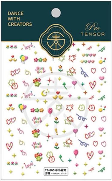 Small Cute Sticker 3D Relief Design Decals for iPhone 17 PRO / 17 PROMAX Cell Phone Camera Screen Lens,for NintendSwitch Game Handle Controllers，Scrapbooking Laptop Diary Planner Collage DIY (TS-865)