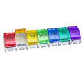 EZY DOSE Weekly (7-Day) Pill Case, Medicine Planner, Vitamin Organizer Box, Convenient and Easy to Use, Large Push-Button Compartments, Travel Friendly, Rainbow Lids, BPA Free