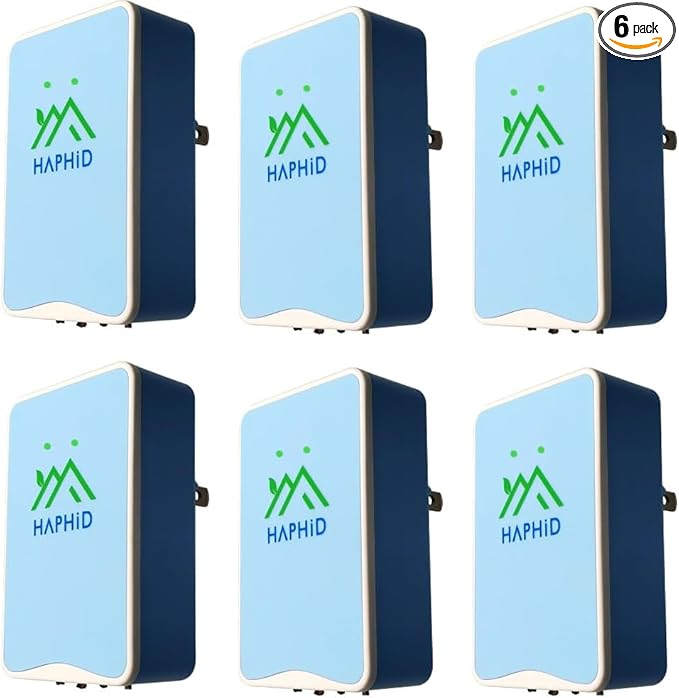 Ionizer Air Purifier, Plug In Air Purifier with 80 Million Anions/Sec Ion Technology, Air Ionizer for Home to Purify: Pet Odor, Various Smell, Etc (6 Park)