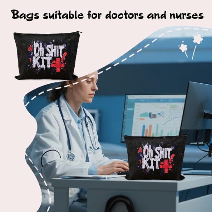 Hangover Recovery Kit Gift Bags Medical Cross Pouch Bachelorette Party Favor Gift Bags Survival Kit Makeup Bag Canvas Pill Pouch Organizer Aid Bag Pouches Pharmacy Funny Medicine Container for Travel