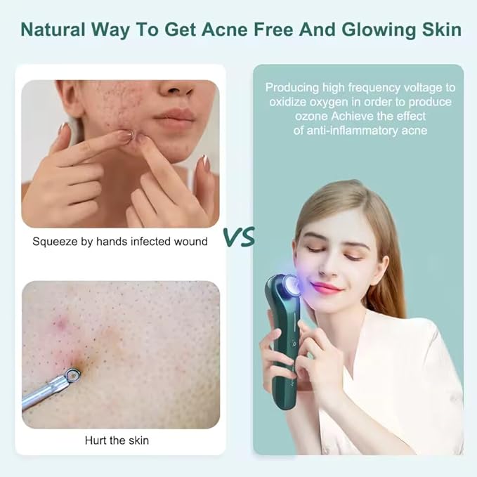 KinseiBeauty Plasma Facial Device, Ozone Skin Care Machine, Face Massager for Acne Treatment, Brightening, Anti-Wrinkle