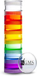 GMS 7 Day Medicine Pill Organizer - Unbreakable Stackable Pill Box, Easy to Screw Together Lid - Ideal for Travel, Fits Small Tablets & Vitamin Supplements, Organize Your Weekly Medicine, Extra Small