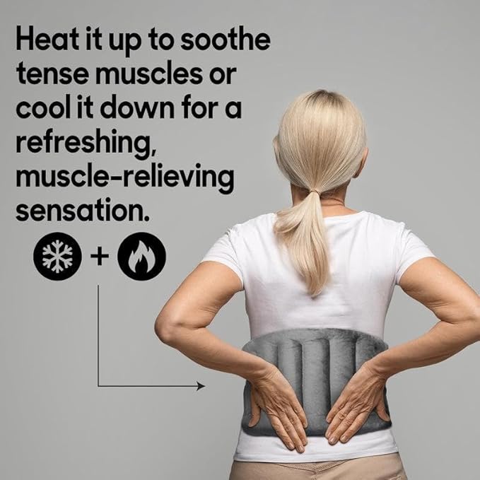 Hot & Cold Therapy Wrap with Eye Mask – Reusable Microwavable Heating Pad & Freezable Ice Pack for Dry Eyes, Back, Neck, Shoulder, Waist & Joint Pain Relief