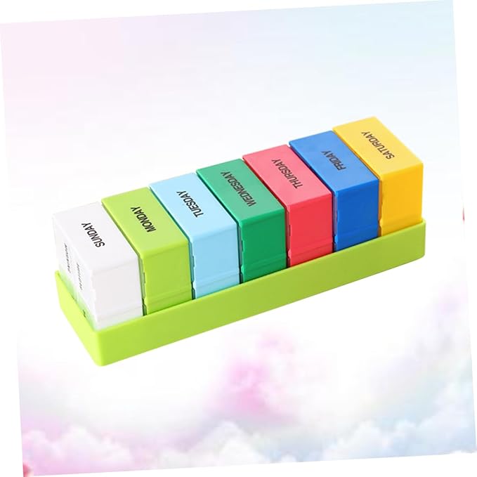 1set Large Capacity Portable Medicine Organizer for Weekly Storage Compact Pill Case Compartments for Home Office and Travel Green