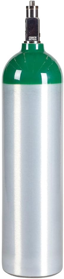 New Medical D 14.6 cu ft. Aluminum Oxygen Cylinder with CGA870 Post Valve