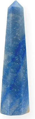 WholesaleGemShop 3 Inch Gemstones Obelisk Tower Jumbo Facet Aura Rock Crystal Natural Polished Earth Wand Spirit