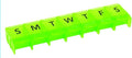 APEX 7-Day Push-to-Open Pill Organizer, 1x Per Day (Green)