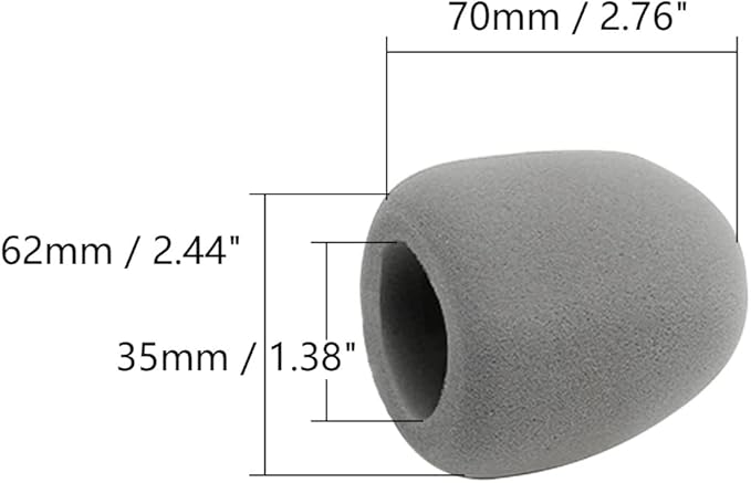 Fielect 2Pcs Microphone Cover Sponge Foam Mic Cover Handheld Microphone Windscreen Shield Protection Micro Foam Filter Gray for KTV Broadcasting