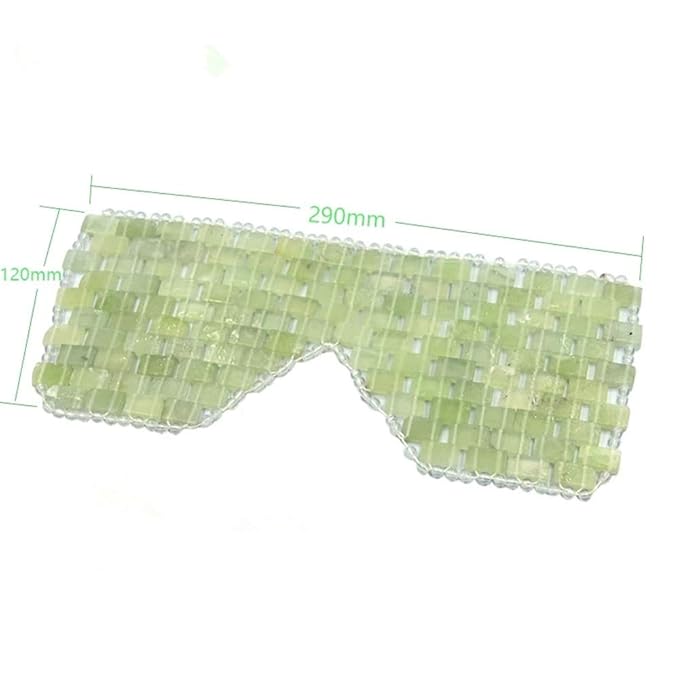 Natural Jade Eye Mask Anti-Aging Facial Sleeping Eye Mask Hot or Cold Therapy Blindfold for Puffy Eyes, eye masks for dark circles and puffiness Massage Tool