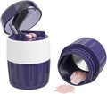 EZY DOSE Pill Crusher and Cutter 3-in-1, Crushes Cuts, and Stores Pills, Vitamins, Tablets, Built-In Storage Compartment, Features Stainless-Steel Blade, Portable and Travel-Friendly, Purple, BPA Free