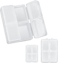 FYY 2 Pcs Daily Pill Organizer, 7 Compartments Portable Pill Case Travel Pill Organizer,[Folding Design] Pill Box for Purse Pocket to Hold Vitamins,Cod Liver Oil,Supplements and Medication-Clear
