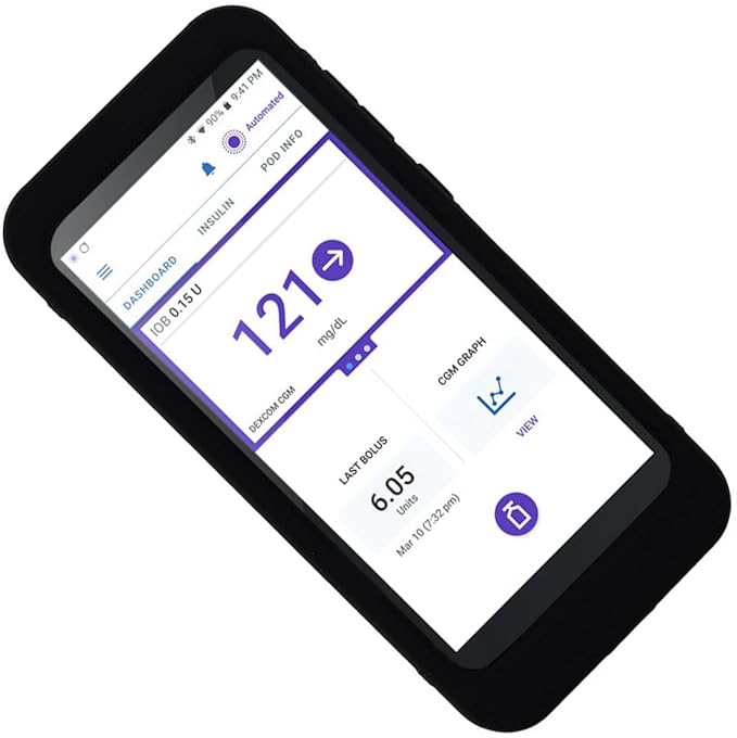 Silicone Case for Omnipod 5 Receiver (Continuous Glucose Monitoring) (Black)