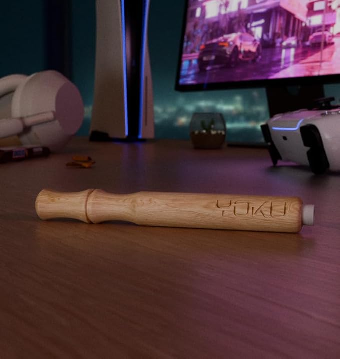 YOKU Wooden Breathing Stick – Pocket-Sized Mindful Breathing Trainer – Natural Airflow Stick for Habit Support & Relaxation, Set of 3 - Ashwood, Rosewood, Sapelewood.