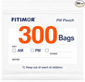 300 Pack Pill Bags for Travel with BPA Free Clear Design, Pill Pouches with Write-On Label Area, Medicine Pouch with Zipper Seal, Waterproof Med Bags for Supplements, Pill Baggies for AM PM