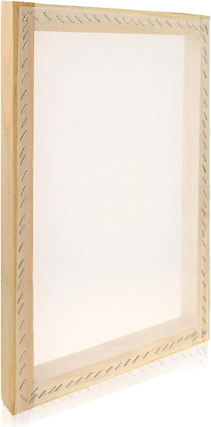 Caydo 4 Pieces 4 Size Screen Printing Frame with 110 Mesh for Screen Printing Beginners and Kids, 9 x 5.1 Inch, 10.6 x 6.7 Inch, 12.2 x 8.2 Inch, 14 x 10 Inch