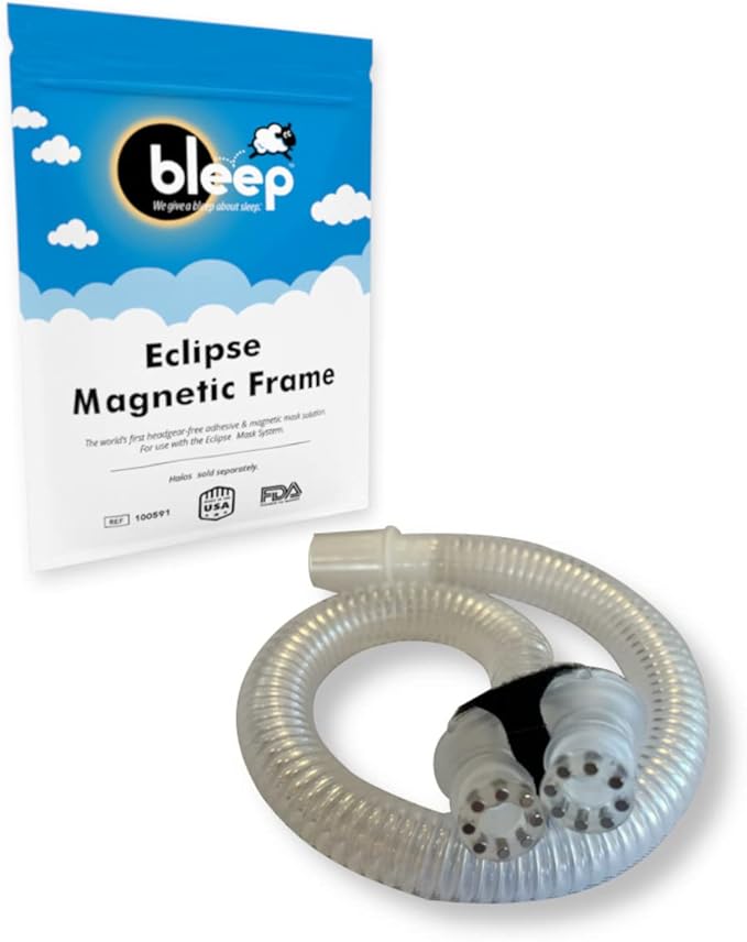 Bleep Eclipse Magnetic Mask Replacement Kit | Secure MagSeal Technology | No Headgear | One-Size-Fits-All | Durable, Lightweight Made in USA | CPAP Mask | CPAP Accessories | Sleep Apnea Masks