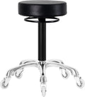 Swivel Rolling Stool Round Chair,Thick Sturdy Padding,Adjustable Stool with Wheels for Doctor(Black)