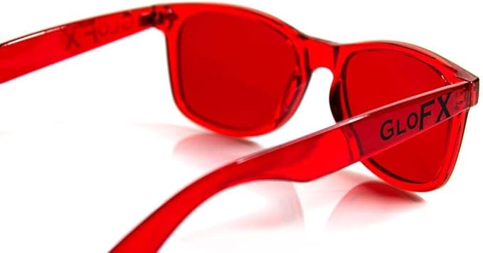 GloFX Red Color Therapy Glasses Glasses - Supports Feelings of Strength Power and Confidence