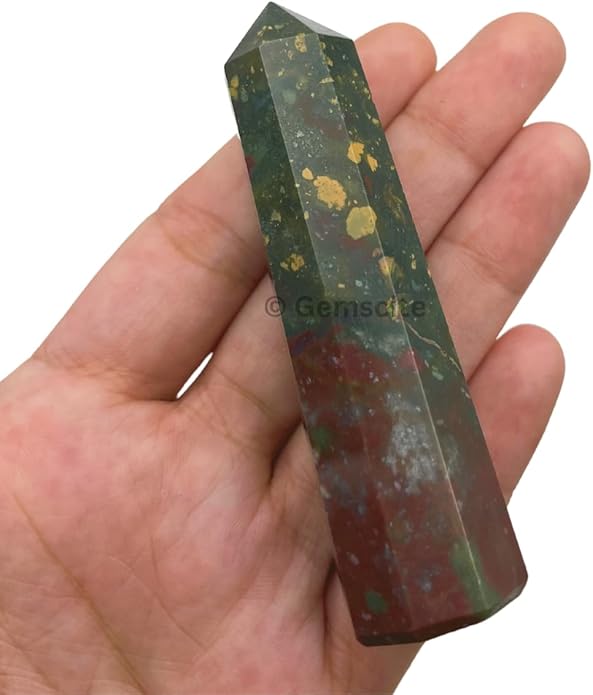 WholesaleGemShop 3 Inch Gemstones Obelisk Tower Jumbo Facet Aura Rock Crystal Natural Polished Earth Wand Spirit