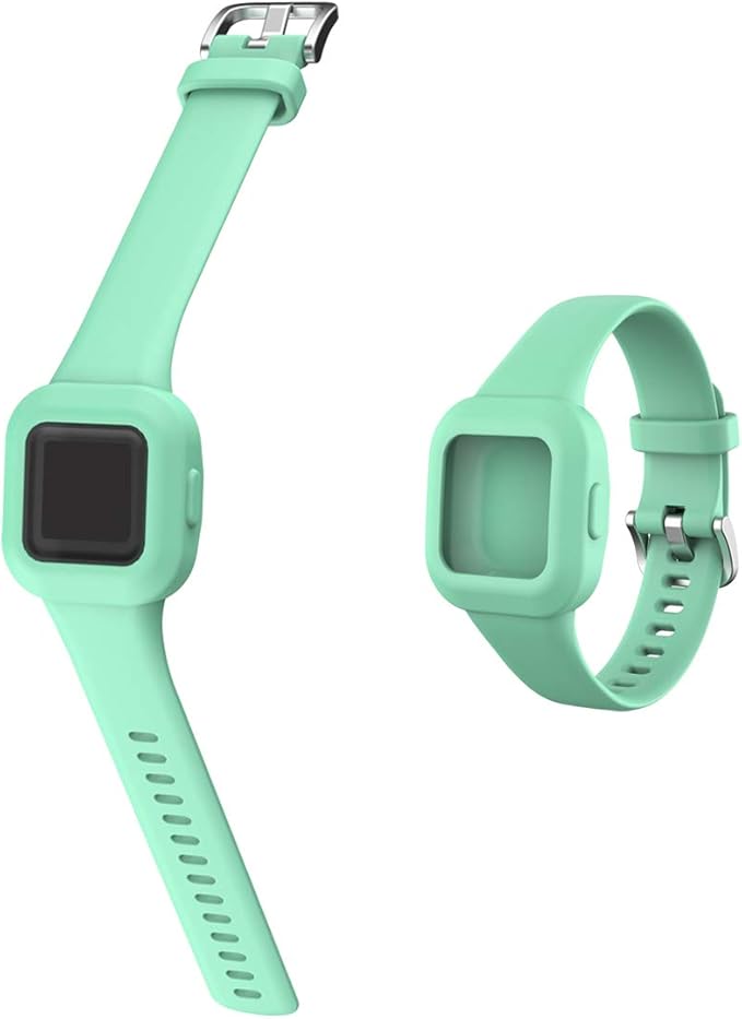 FitTurn Band Compatible with Garmin vivofit jr. 3 Bands Kids Replacement Accessory Soft Silicone Band 130-175mm Size for vivofit jr 3 Fitness Tracker Ages 4+ for Kids Wristbands (Pine Green)