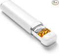 White&Silver 7-Day Portable Travel Pill Box - Daily Pill Organizer with 7 Compartments for Medicine, Fish Oil, Vitamins