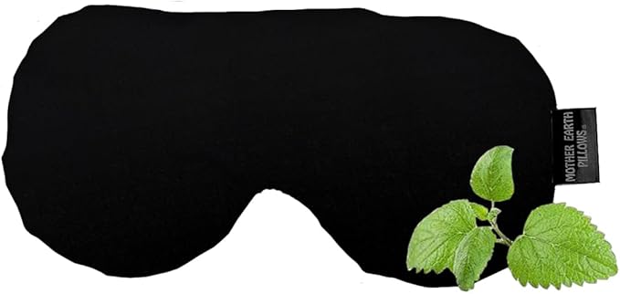 Mother Earth Pillows Sinus Flax Pillow for Natural Relief (Black - Relieve Herbal Blend)