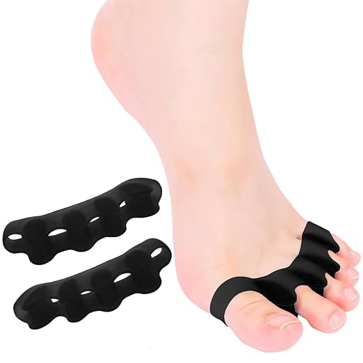 2PCS Toe Spacers for Women and Men, Toe Separators for Pedicure, Bunion Corrector, Hammer Toe Straightener, Plantar Fasciitis, Toe Spreaders for Foot Pain Relief and Foot Health.