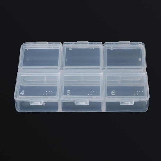HomeSoGood 4 Pack Clear Weekly Pill Case Storage Box Transparent Travel Pill Organizer Container