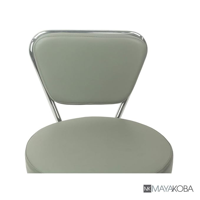 MAYAKOBA Salon Nail Pedicure Stool Pedicure Chair Dayton Grey Pneumatic, Adjustable, Rolling Salon Furniture & Equipment