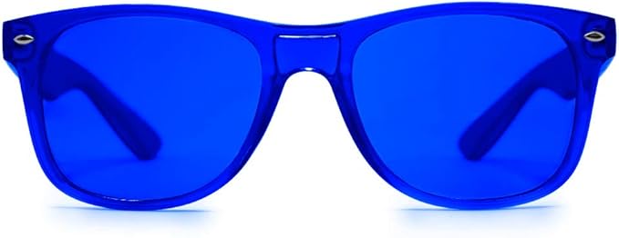 PURPLE CANYON Blue Color Therapy Glasses for Chakra Healing, Chromotherapy, and Mood