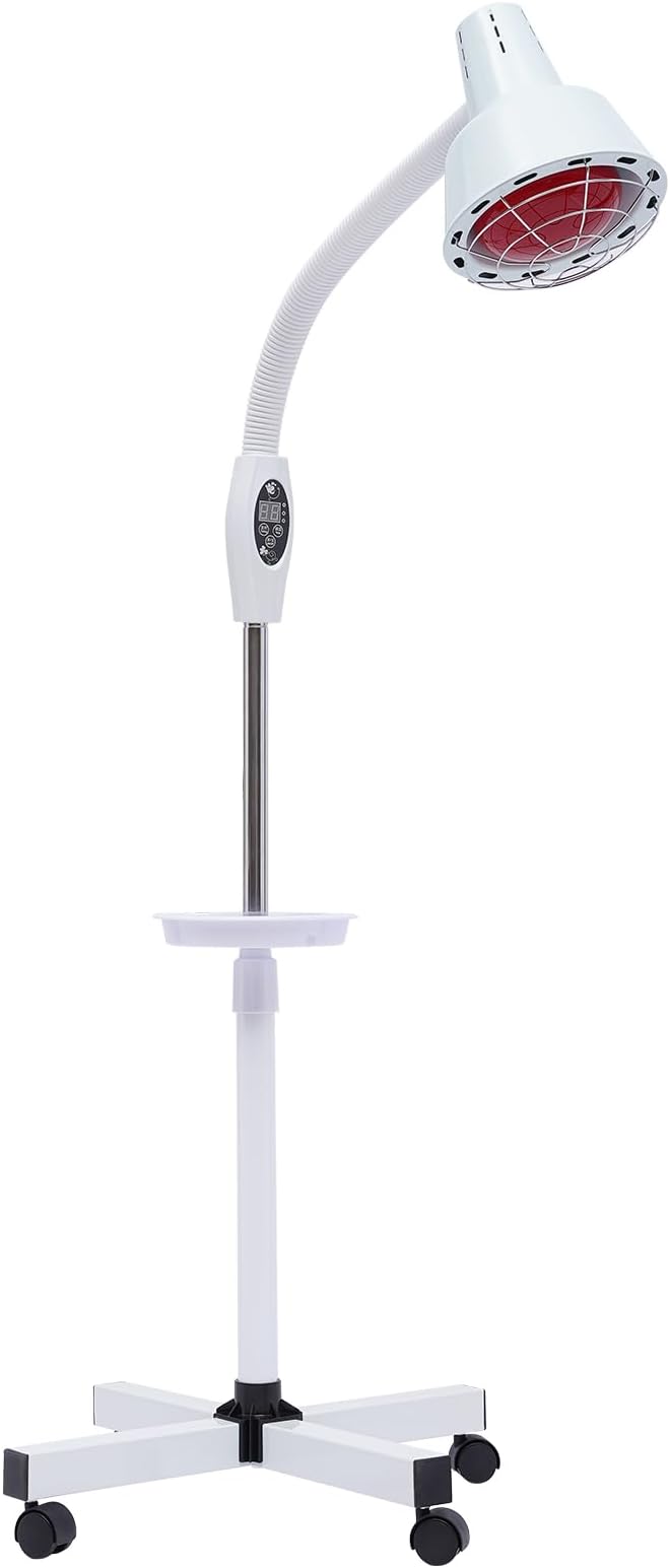 Infrared Light, 275w Near Red Infrared Heat Lamp for Relieve Pain and Muscle Aches, with Flexible Arm and Remove Control Standing Lamp, Height Adjustable, Timing Function