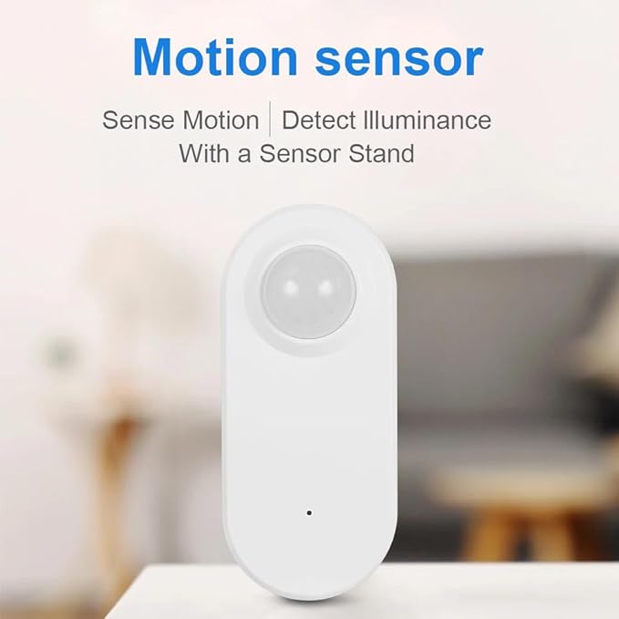 Haozee Smart Motion Sensor, Zigbee PIR Motion Sensor with Illumination, High Sensitivity, Real-time Detection, Zigbee Hub Required, Supports Home Assistant, Smartthings,Hubitat
