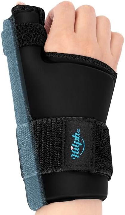 Hilph Thumb Wrist Ice Pack Wrap for Carpal Tunnel & Tenosynovitis with Thumb Splint Support, Soft Gel Wrist Ice Sleeve for Hand Hot Cold Therapy, Arthritis, Tendonitis, Mommy Wrist, Sports Injuries
