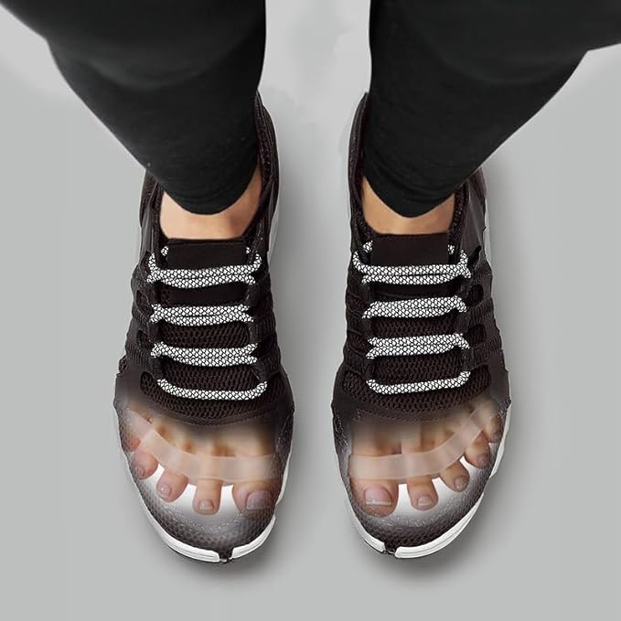 Awesome Toes Spacers & Separators, Fast Pain Relief from Hammertoe & Bunions, Two Pairs in Stylish Wooden Box, Latex-Free Rubber Toe Stretchers Used for Walking, Running & Yoga Practice