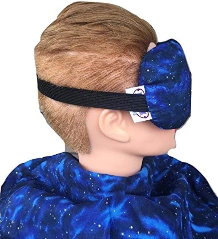 Eye Mask Lavender Eucalyptus, Sinus, Herbal Pack, Hot Cold Pack, Heat Wrap,Organic, Flax Seed, Microwave Therapy, Sleep Mask, Yoga Meditation Eye Pillow, Blue Celestial Star