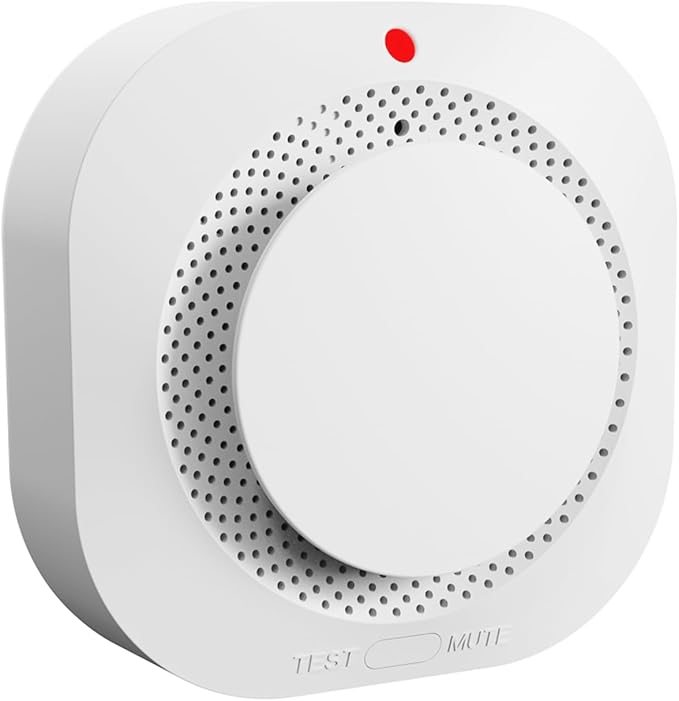 Smoke Detectors for Home,Photoelectric Wireless Fire Alarms Replaceable Battery Powered,Portable Smoke Alarm with Test/Mute Button,Attic Smoke Detector,4 Pcs(Battery Not Included)