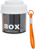 Pill Dispenser,Portable Supplement Organizer Bottle with Anti-Mixing and Wide Openings Design(Orange)
