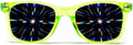GloFX Ultimate Diffraction Glasses - Transparent Green - 3D Prism Rainbow Effect - Great Edm, Festival, Concert, Fireworks, Christmas Lights, and Rave Accessory - Transparent Green Frames