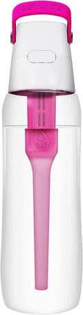 Dafi Filtered Water Bottle with Straw 24 oz - Sports Water Bottle Reusable with Carbon Filter for Travel, Gym, Daily Use - Leakproof, BPA-Free with Hypoallergenic Mouthpiece & Carrying Handle - Pink