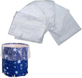 10 Pack Disposable Ice Bath Tub Cover Liner Transparent Plastic Portable Bathtub Liner Covers for 105 Gallons Ice Tub Portable Bath Tub Cold Plunge Tub Inflatable Ice Bath Barrel Plunge Pool