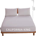 OKOHEY Grounding Fitted Sheets with 15ft Earthing Cord, California King Size, 90% Organic Cotton + 10% Silver Fiber, Soft & Breathable Grounded Sheet for Better Sleep and Enhanced Wellness, White