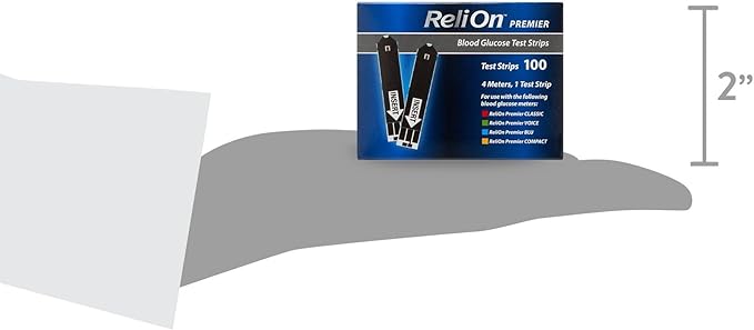 Premier Test Strips 100 Count | Premier Blood Glucose Test Strips | Diabetes Test Strips (100)